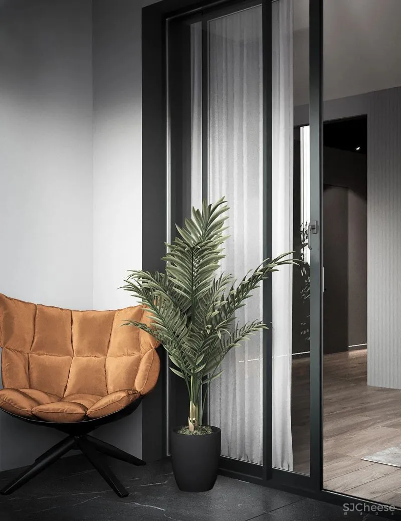 98.3㎡三居室,深色美宅!