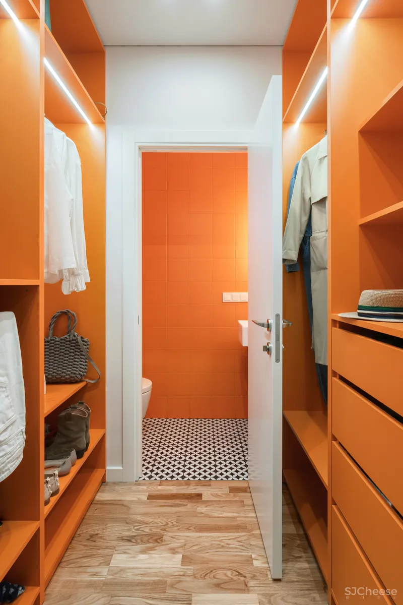 75㎡ 两房两厅，一体式橱柜这样用，收纳超多又显大