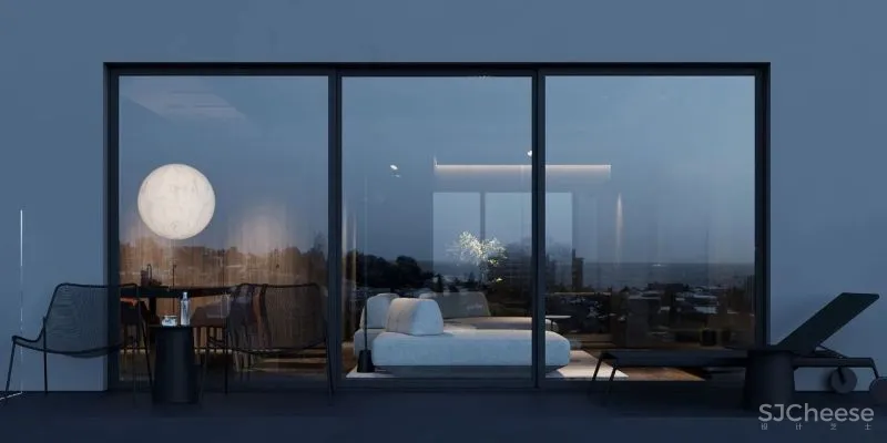 微水泥与木饰面,无限放大的高级感