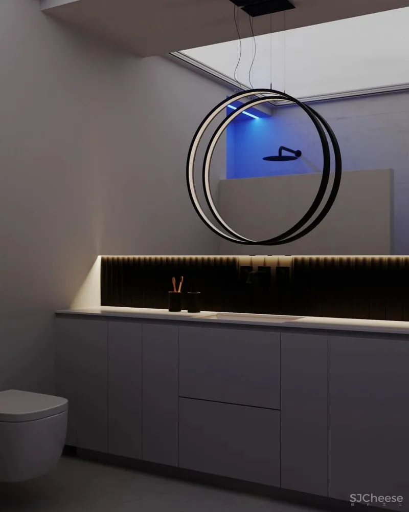 65㎡极简白的家，把卫生间放在“盒子”里，好看又显大！