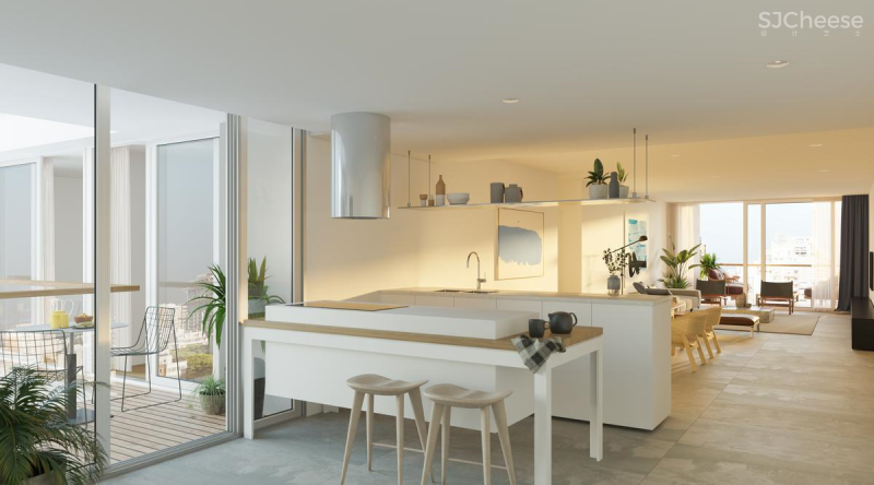 放弃顶层公寓,改做会所,这样布置整栋楼的格调都高了