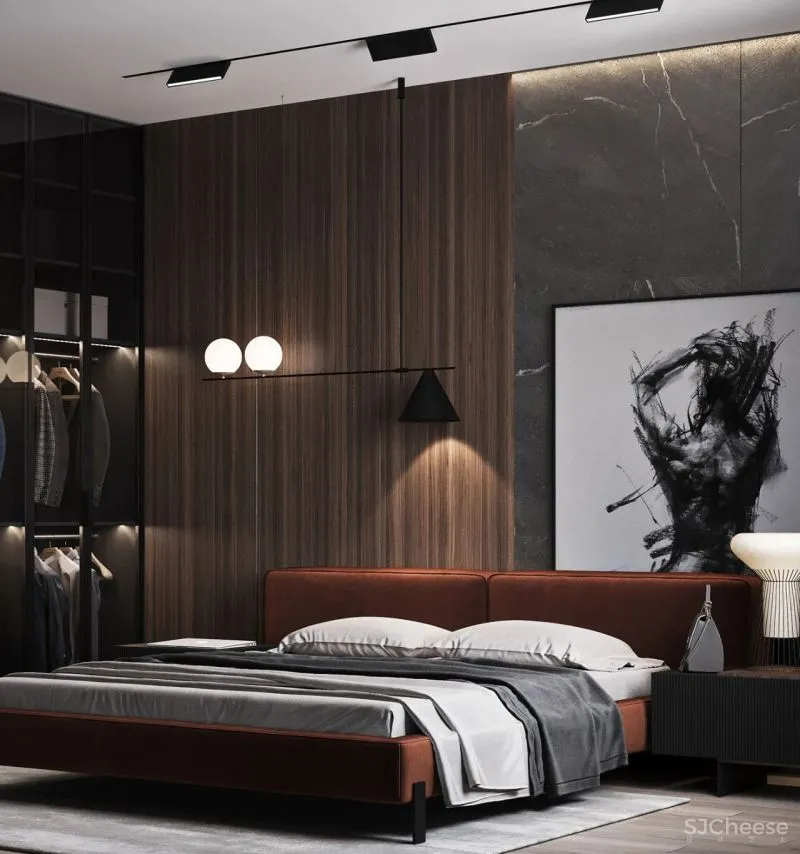 98.3㎡三居室,深色美宅!