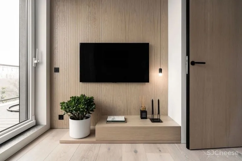 原木色碰撞高级灰,130㎡ 的家简约又有质感