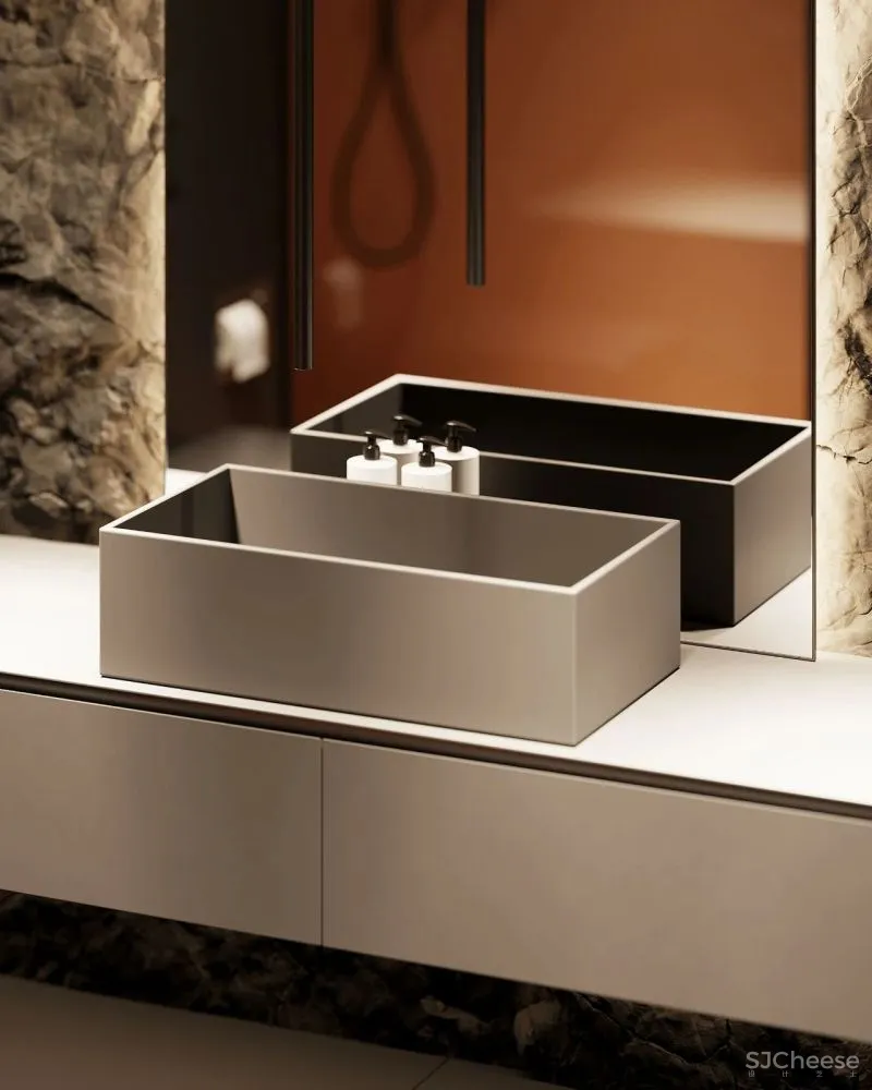 微水泥与木饰面,无限放大的高级感