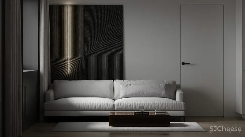 74㎡二居室,墙面这样做拼接,好看又个性!