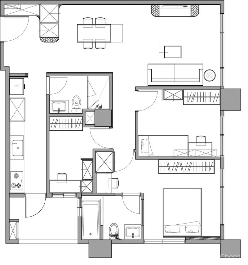 台式高级灰设计,质感空间!