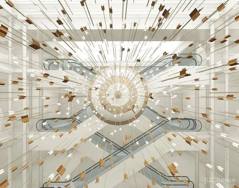 中庭的装置设计,就该有这样的创意