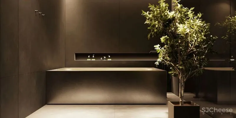 微水泥与木饰面,无限放大的高级感