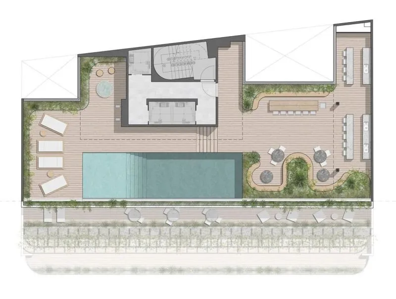 放弃顶层公寓,改做会所,这样布置整栋楼的格调都高了
