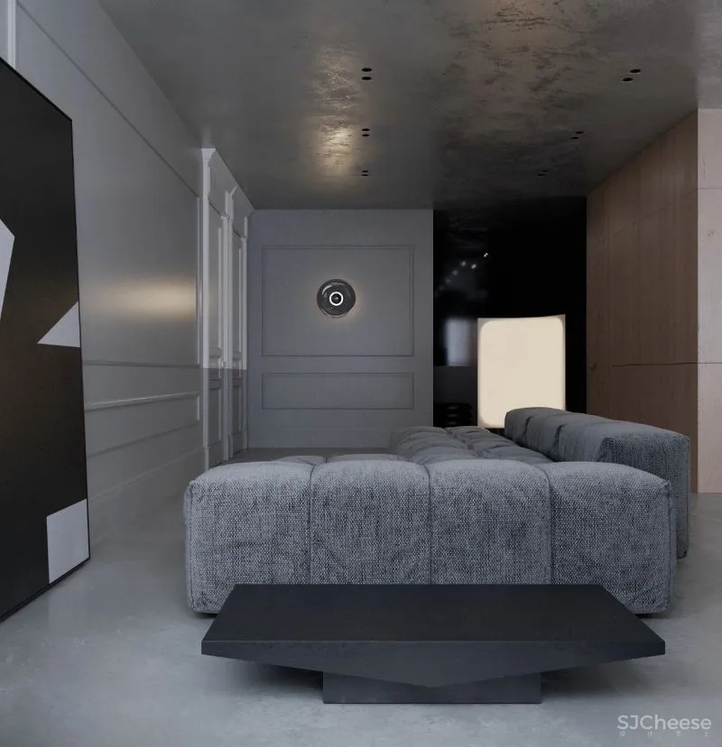 90㎡ 现代工业风,混凝土清漆这么用比大白墙更高级!