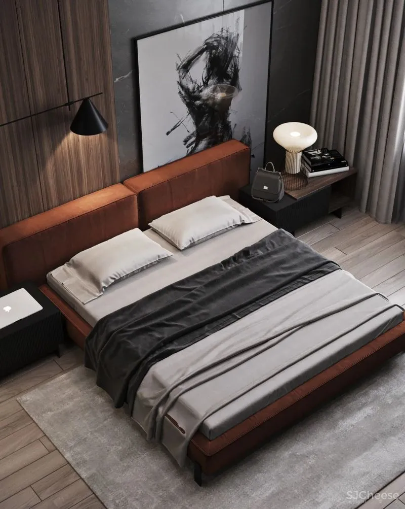 98.3㎡三居室,深色美宅!