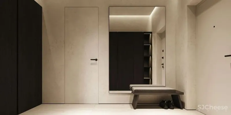 微水泥与木饰面,无限放大的高级感