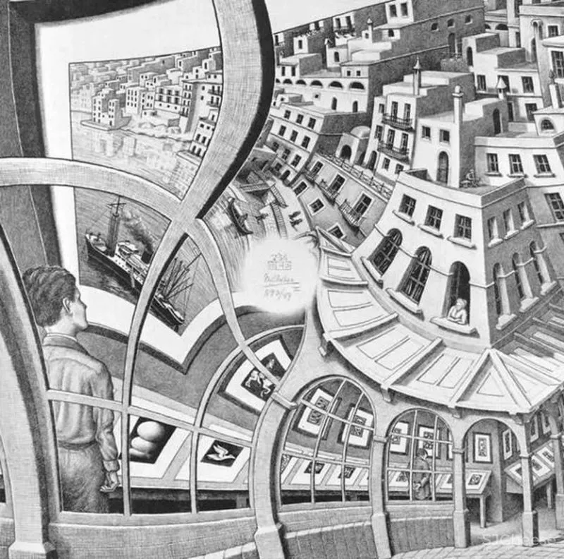 埃舍尔与球,美学沙龙 宁工设计