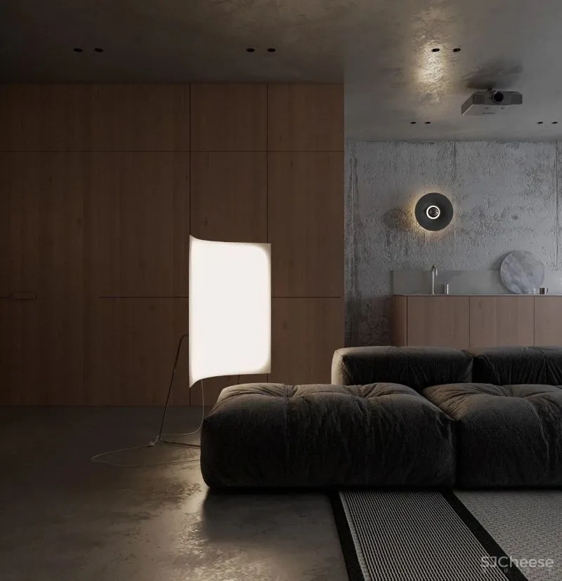 90㎡ 现代工业风,混凝土清漆这么用比大白墙更高级!