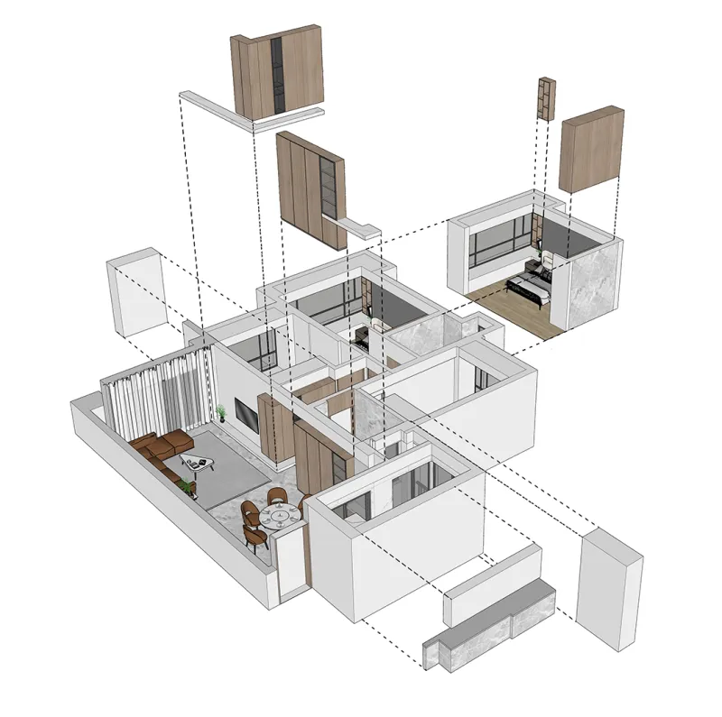 120m²极简设计,克制的生活态度!