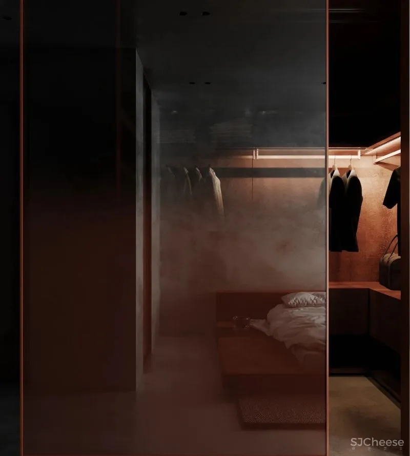 90㎡ 现代工业风,混凝土清漆这么用比大白墙更高级!