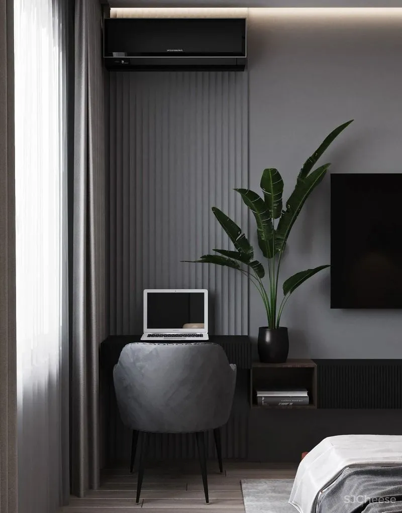 98.3㎡三居室,深色美宅!