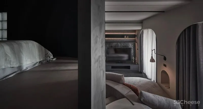 57㎡单人公寓,现代工业风错层空间