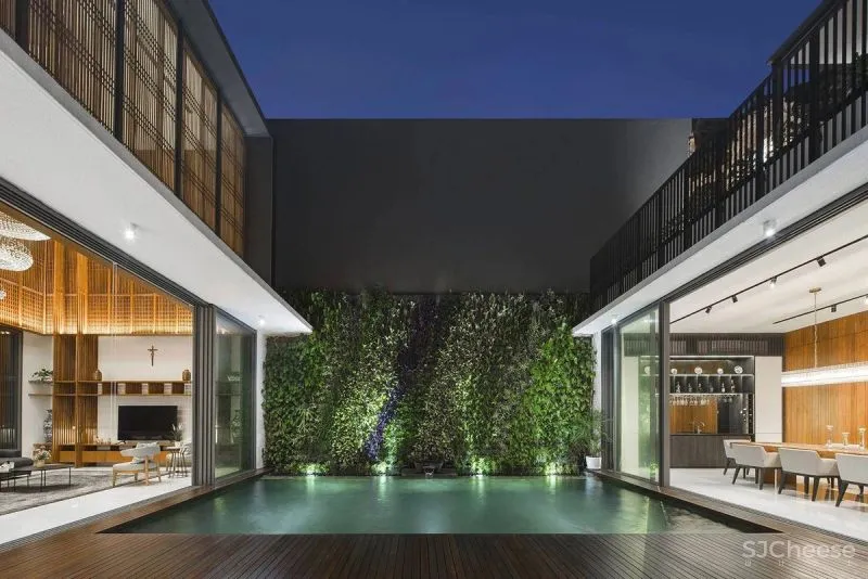 Serene Timber Screen House in Jakarta