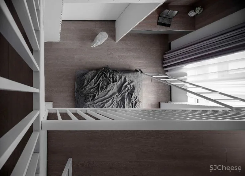 159㎡叠拼,经典黑白灰的至简之美 素图设计