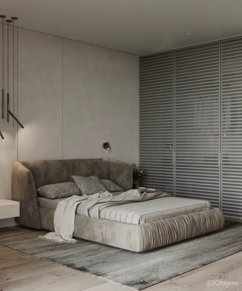 一居室现代风住宅,嵌入式储物实用又美观