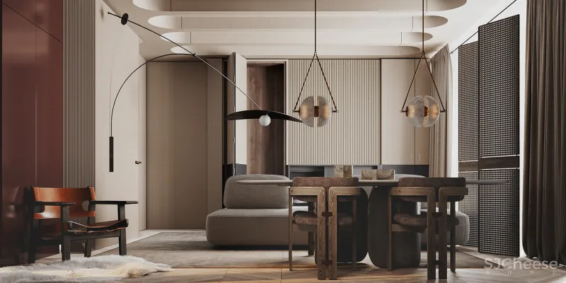 原木风也能打造出轻奢感,这个两居室连最小细节都让人惊艳