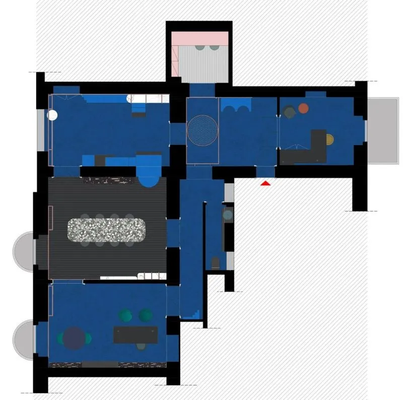 充满蓝调的公寓,用色太前卫了!