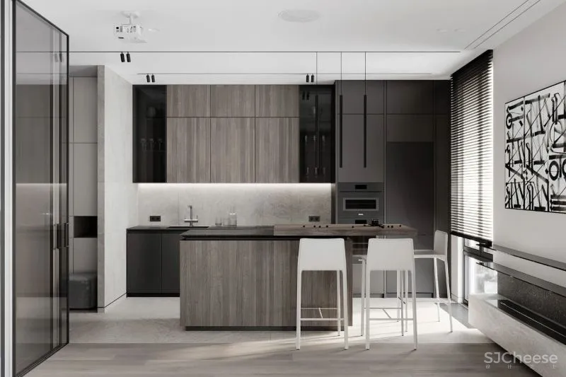 黑与白搭档的轻奢空间