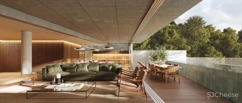 每个户型都有超大泳池,任何大平层跟它比都弱爆了!