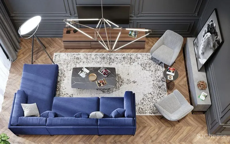 钴蓝色点燃空间气质