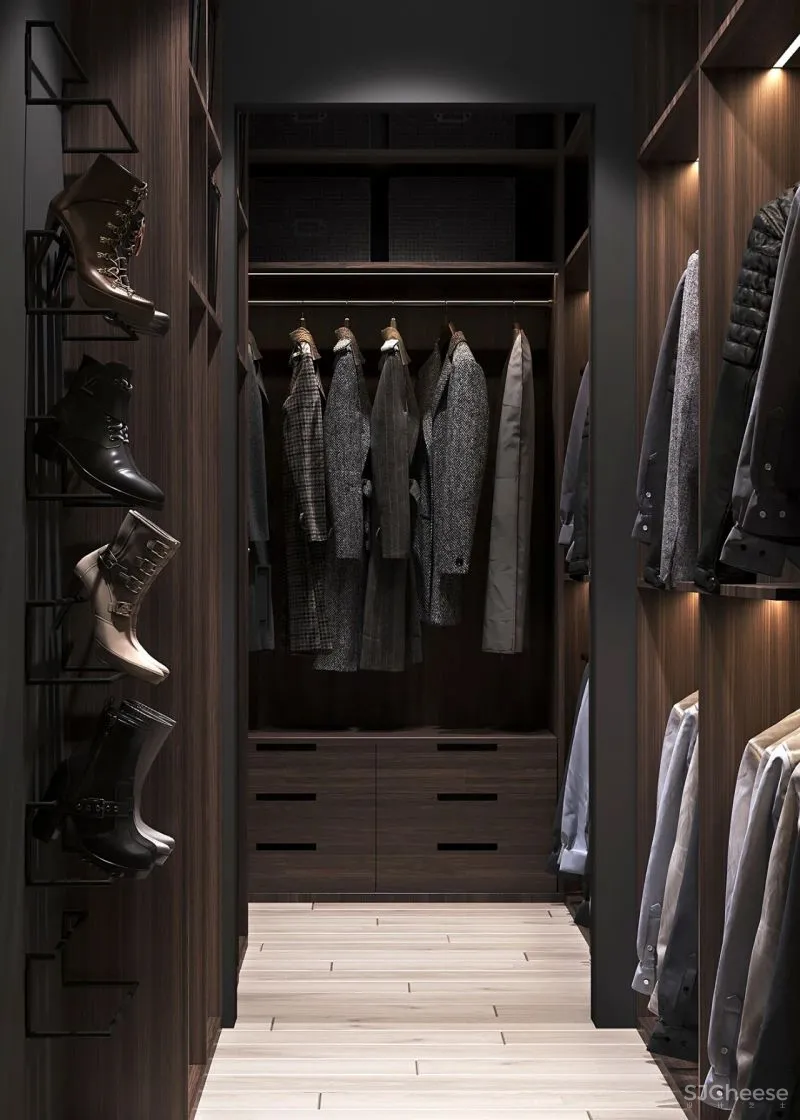 98.3㎡三居室,深色美宅!