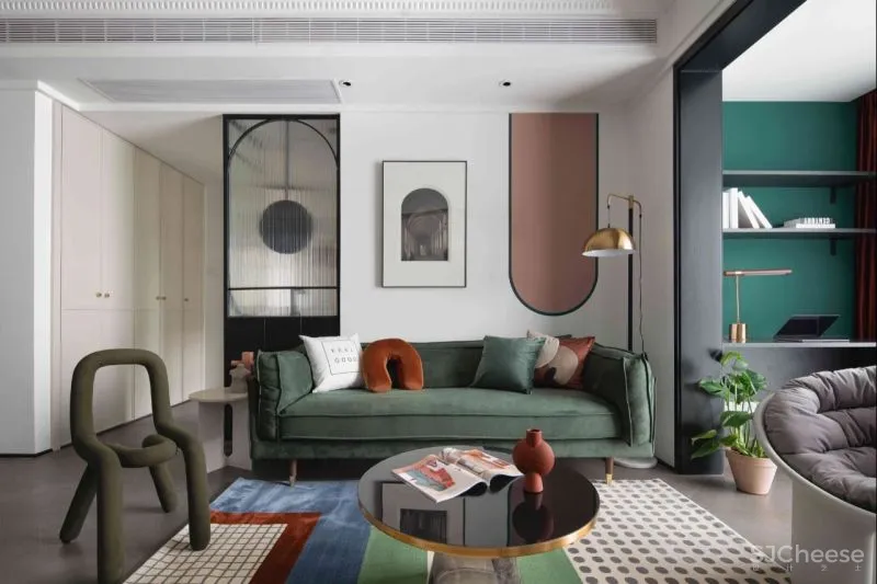 线条、色块和潮玩,这个89㎡比想象中还有料!