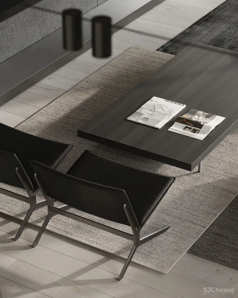 微水泥与木饰面,无限放大的高级感