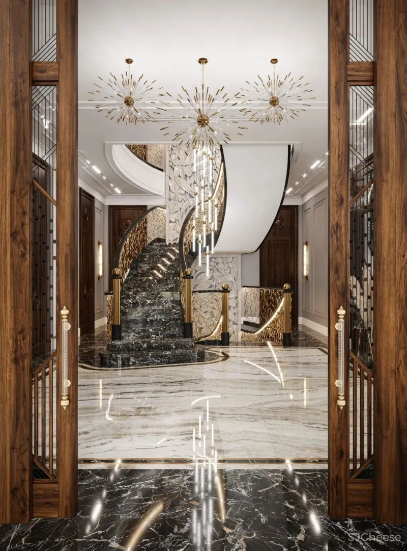 1100m²豪宅:看惯了极简,有点怀念这种“金碧辉煌”