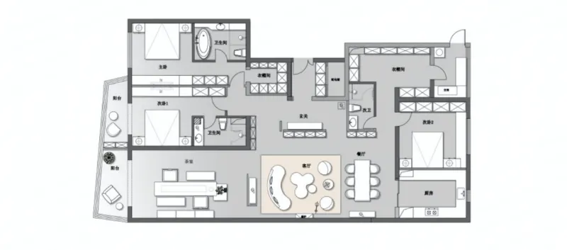 把茶室装进客厅，在这个家中，简洁是最高级的语言！