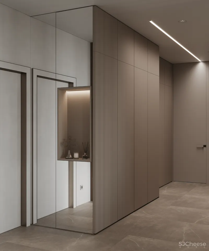 一居室现代风住宅,嵌入式储物实用又美观