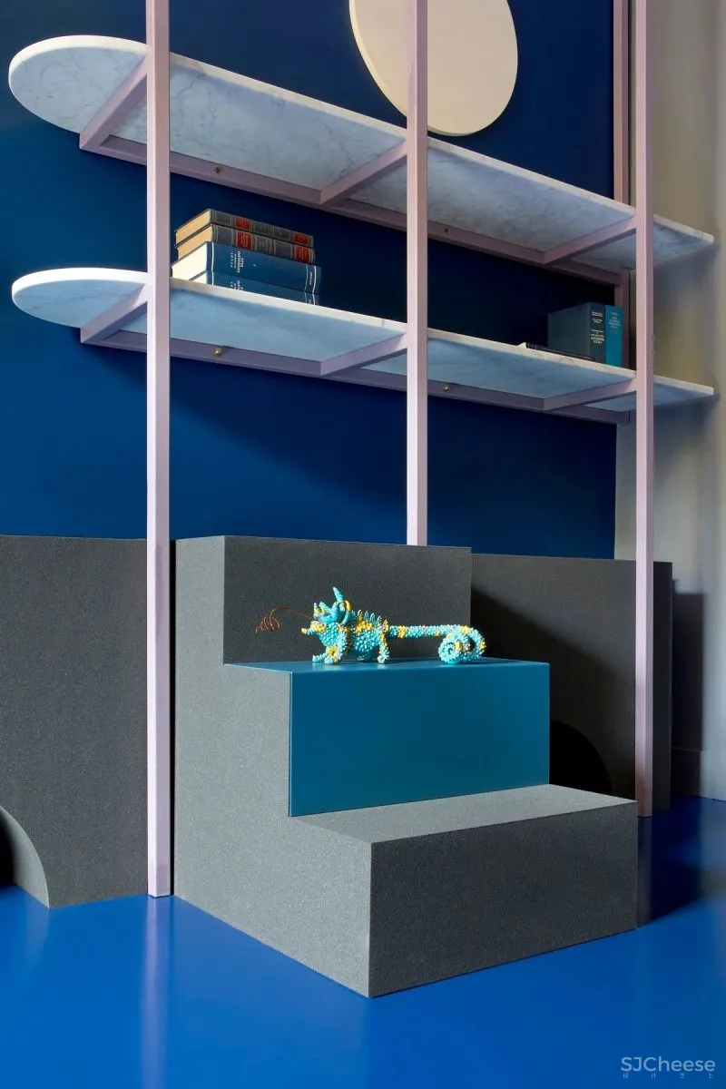 充满蓝调的公寓,用色太前卫了!