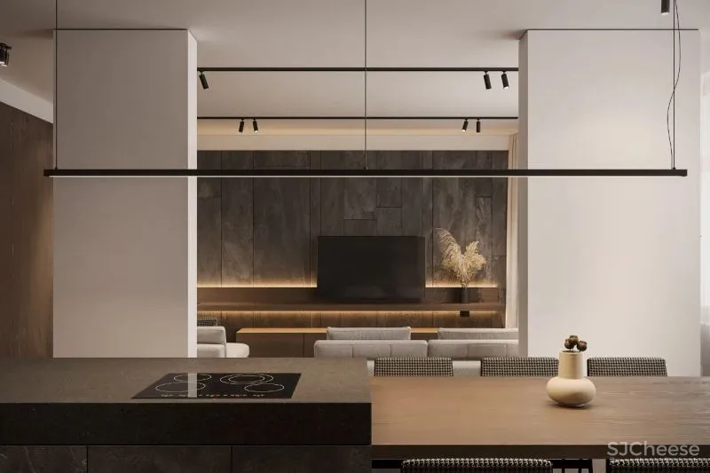 为了保证长久的时髦，改造团队在这个146平的家里进行了设计三元素的谱写