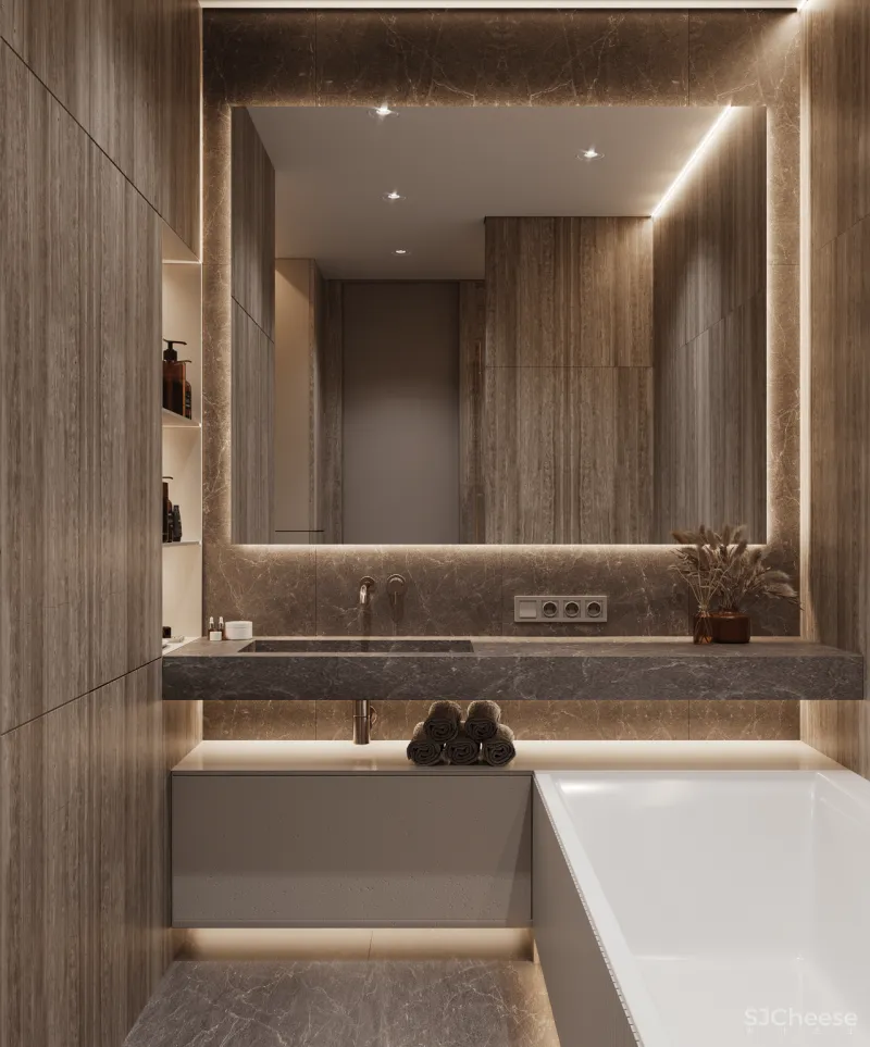 一居室现代风住宅,嵌入式储物实用又美观