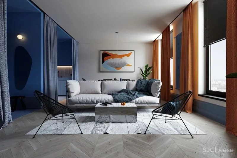 110㎡现代简奢风，就是这么撩人！