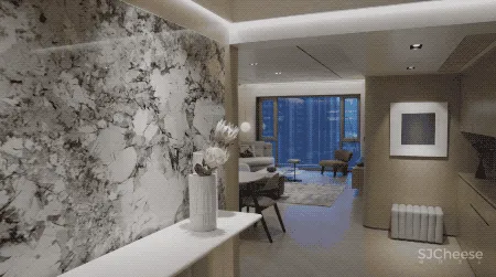 一个人的豪宅!90小伙买下195㎡江景房,猫房装「空调」,真的凡尔赛!