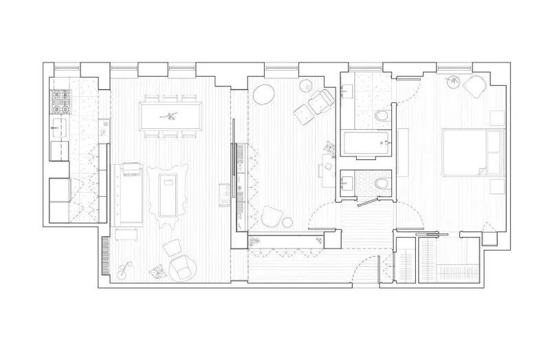 92平米的公寓，把蓝色运用得恰到好处