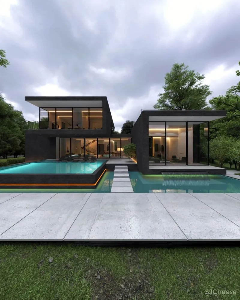 600㎡极简别墅,漂亮!