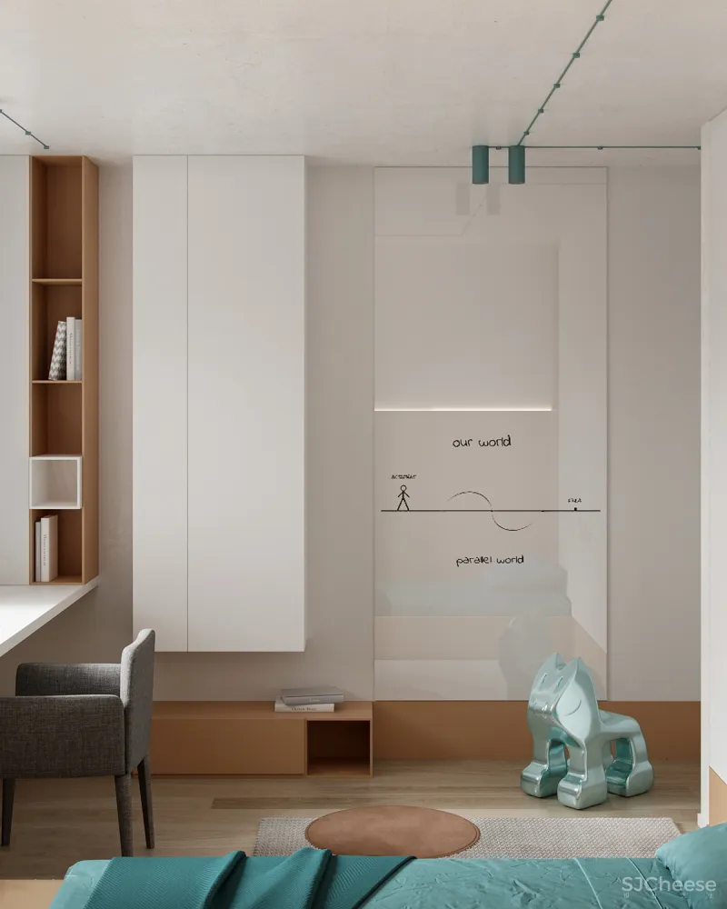 74㎡二居室,墙面这样做拼接,好看又个性!