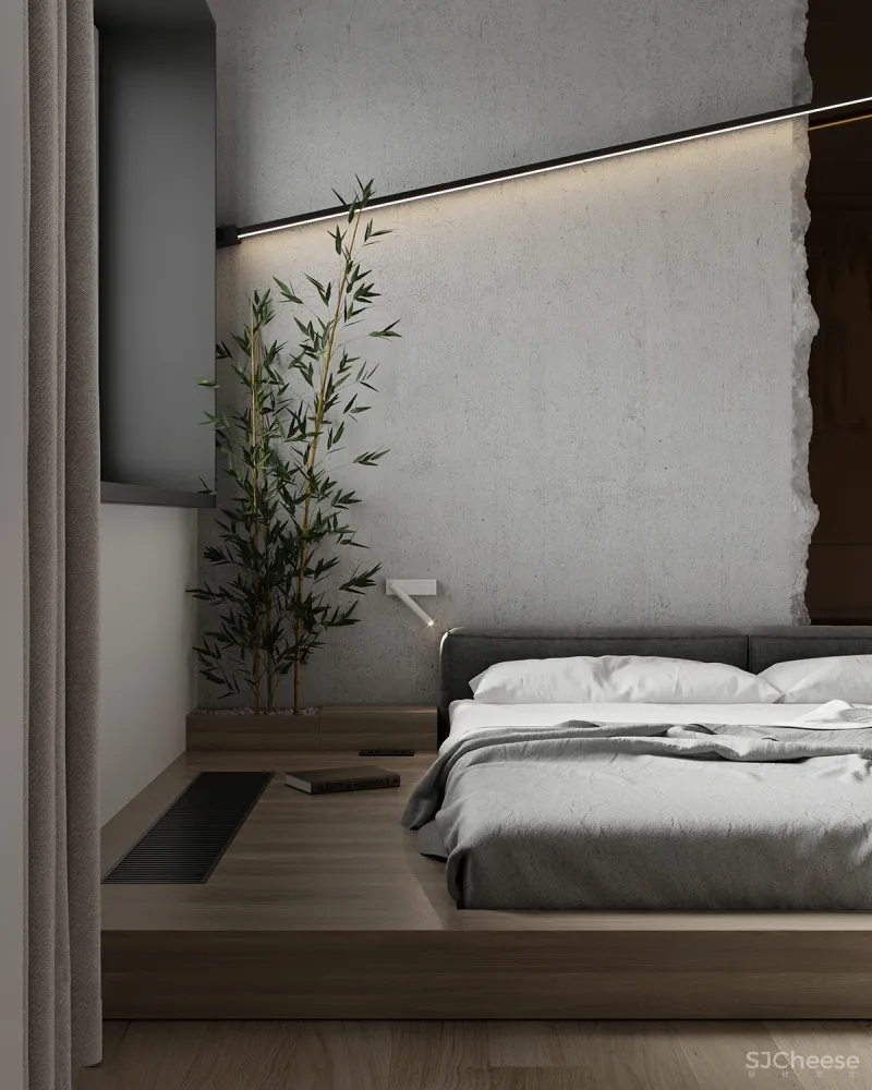 74㎡二居室,墙面这样做拼接,好看又个性!