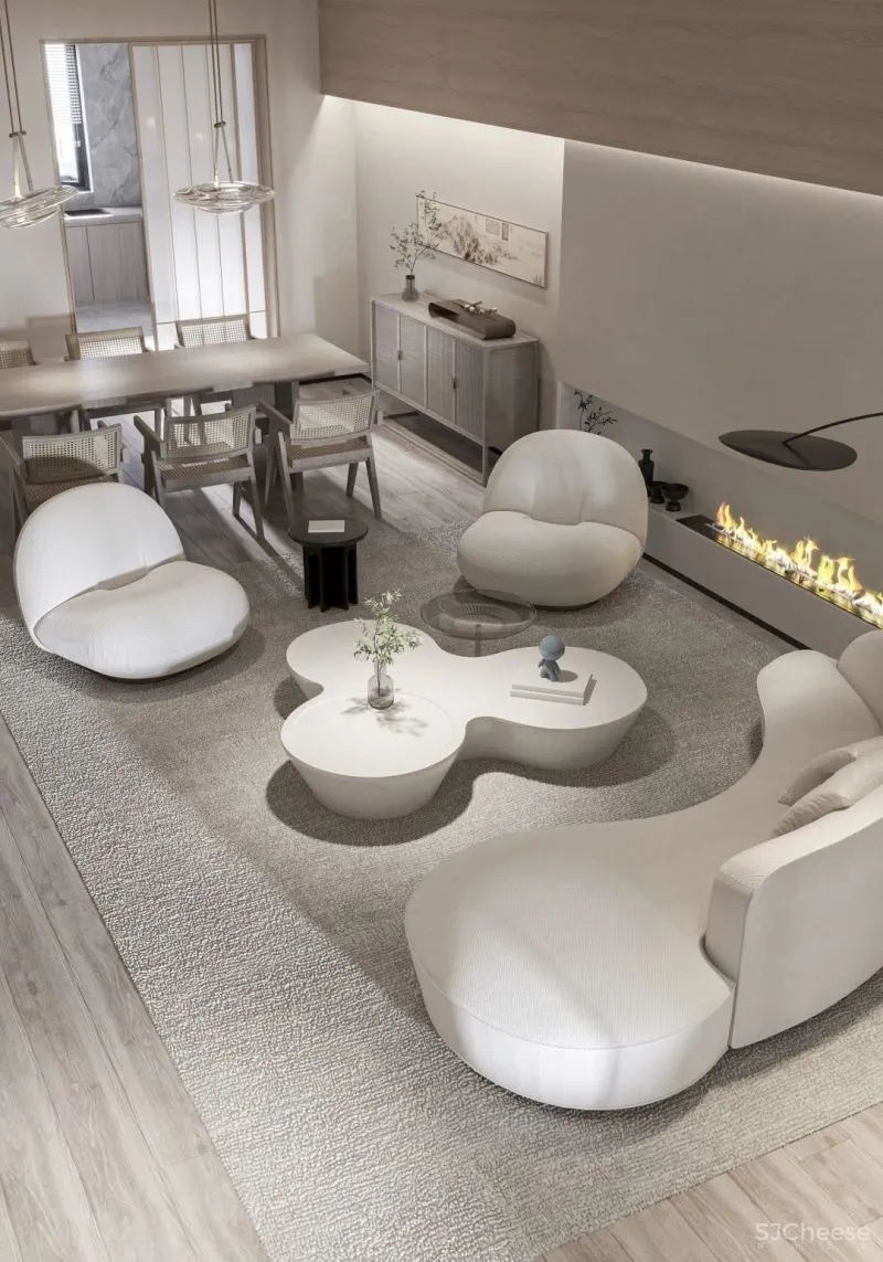 把茶室装进客厅，在这个家中，简洁是最高级的语言！