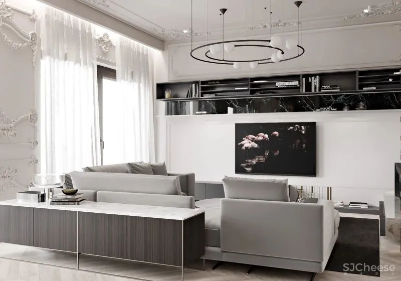 黑白缄默简约沉稳家居内饰