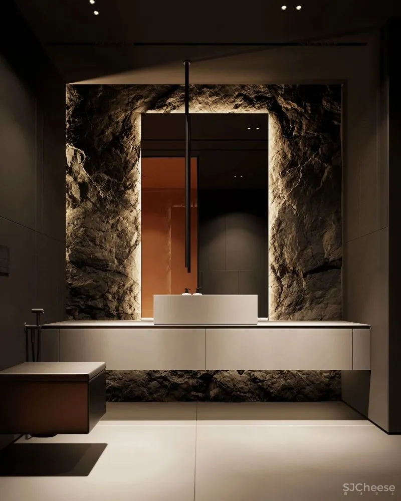 微水泥与木饰面,无限放大的高级感