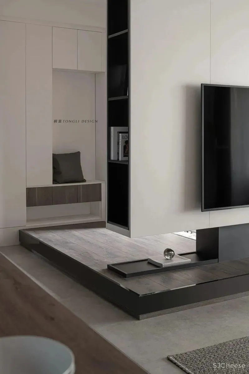 简约黑白灰,LDK一体化设计,拥有MINI花园的轻工业之家 桐里空间设计