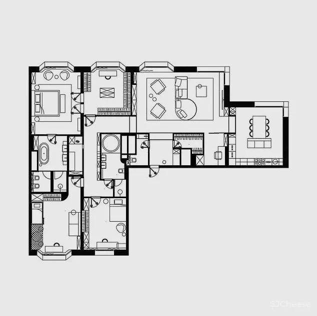 Quadro Room 莫斯科的简约优雅